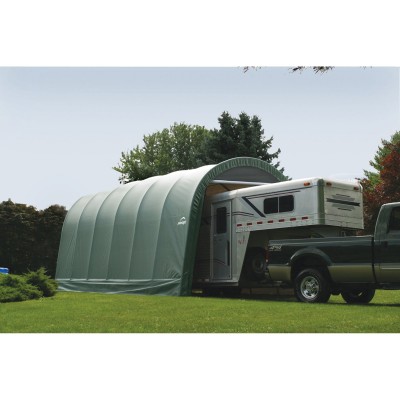 14' x 20' x 12' Round Style Shelter, Gray   554798074